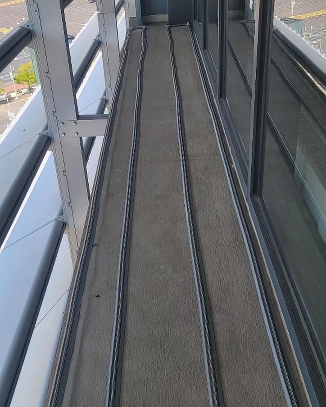 low-profile shock track bird deterrent on a building surface for Shock Track Photos
