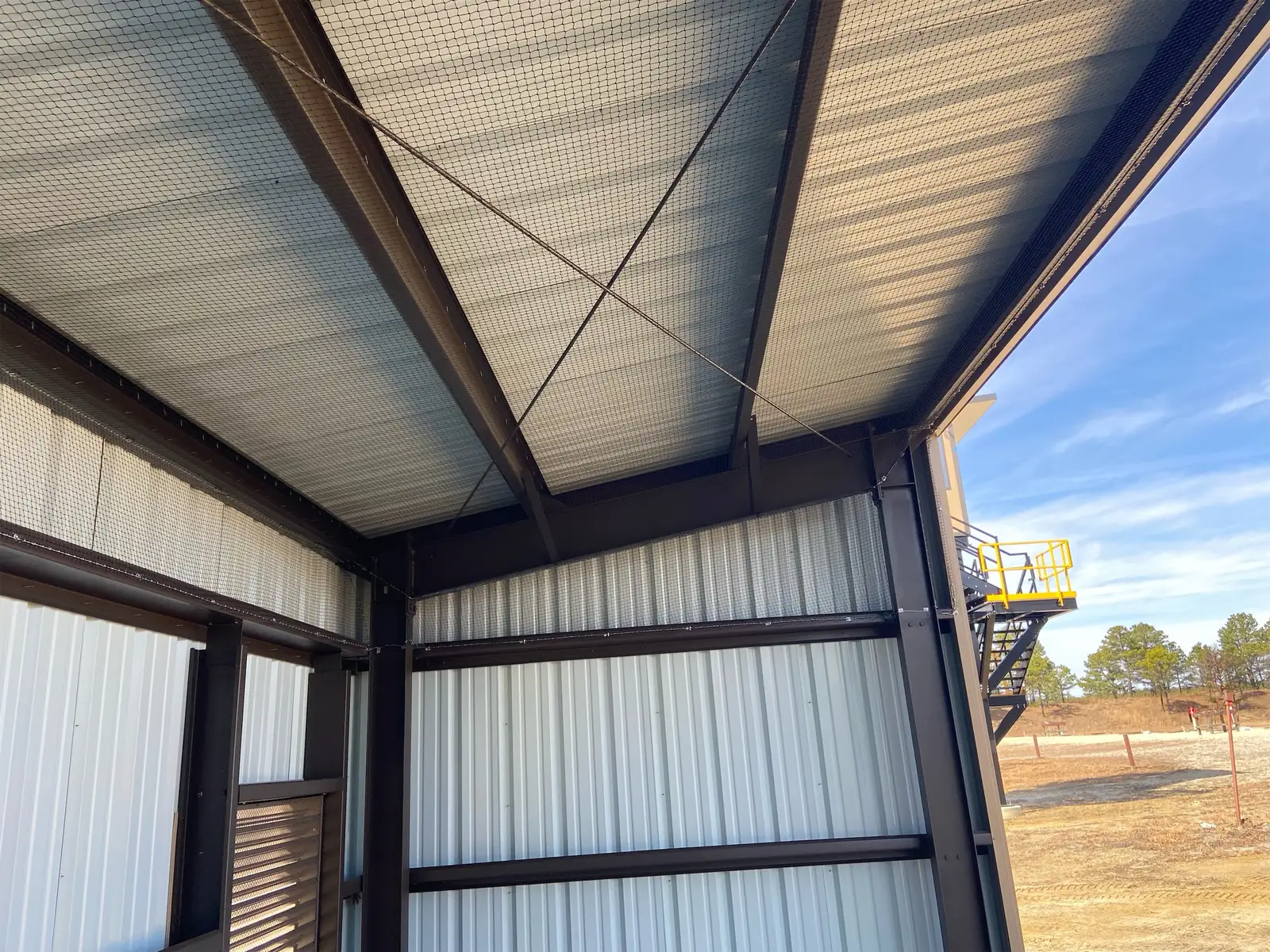bird netting installed to block nesting and roosting areas for Property Management Canada Geese Control