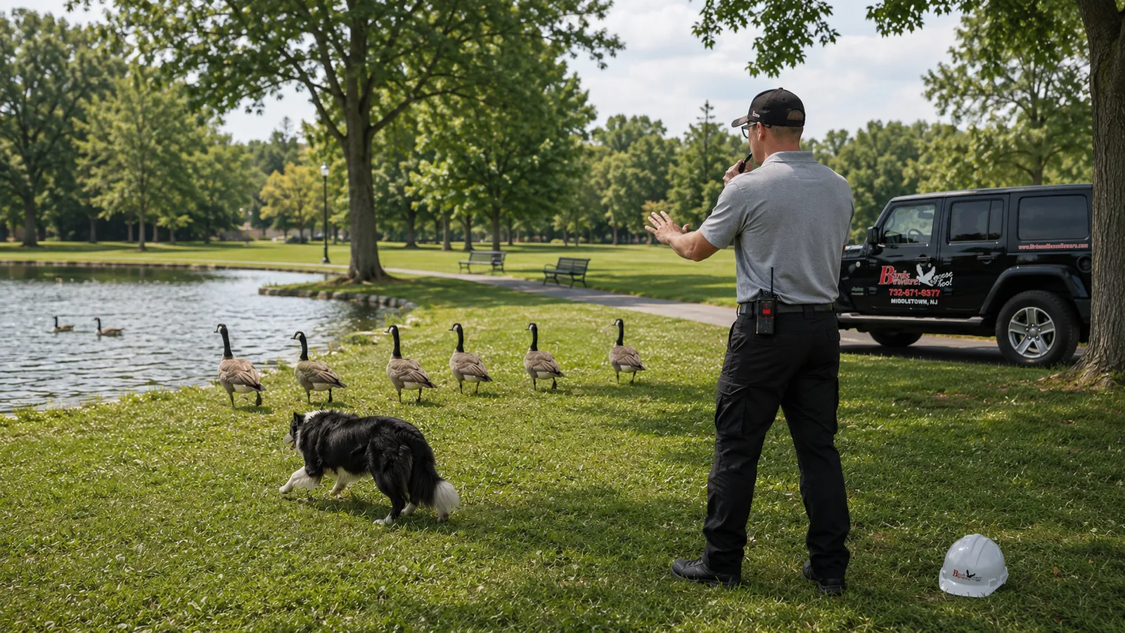 Humane Canada geese control and removal program in action